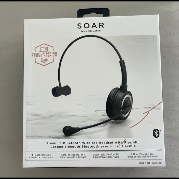 soar Accessories Soar Bluetooth Wireless Headset With Flex Mic